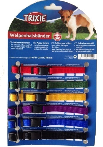 puppy halsbanden set felle kleuren –